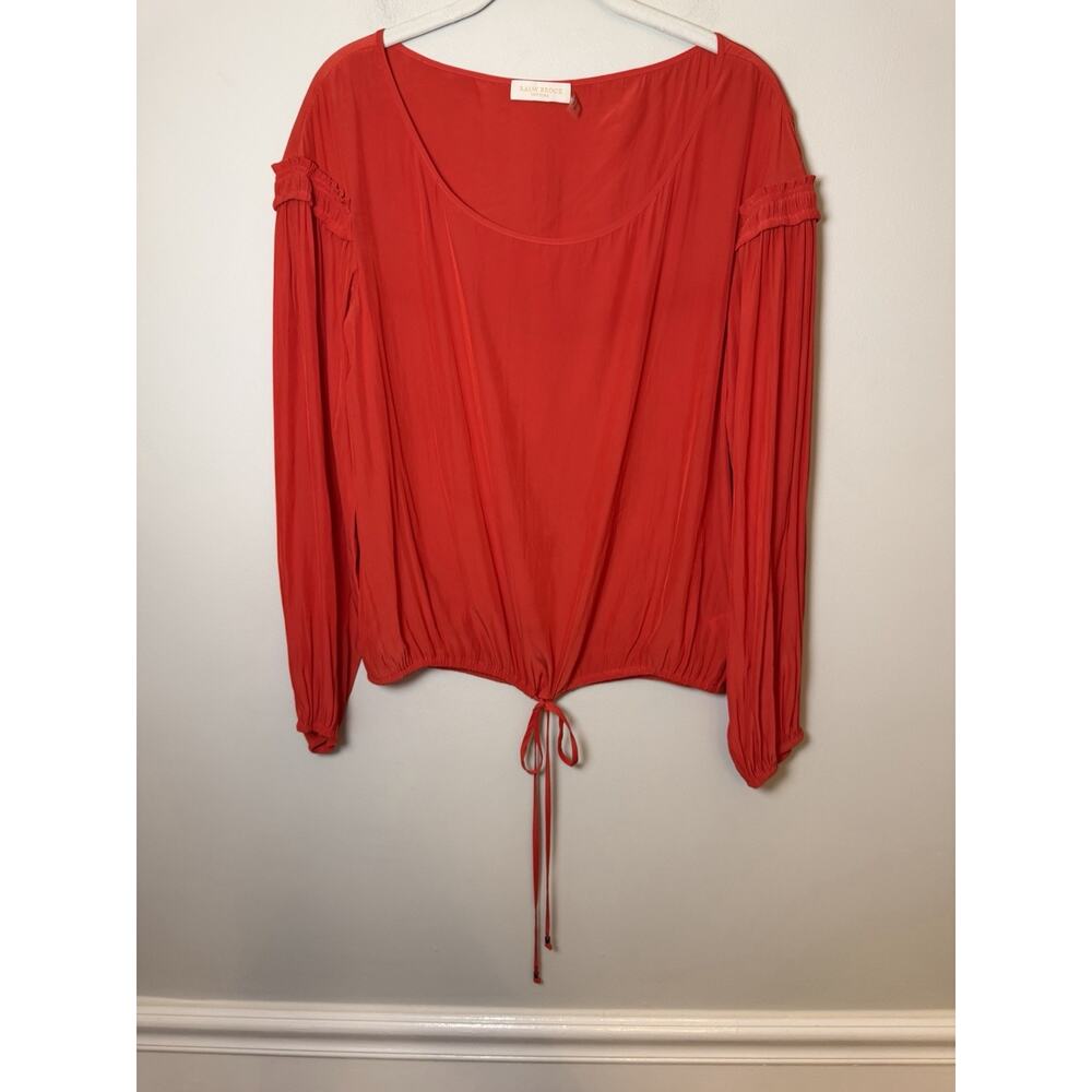 Ramy Brook Coral Red Flowy Blouse Sz Small